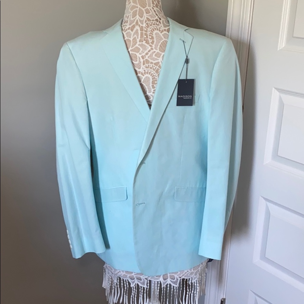 Madison Men’s mint blue and white sports coat